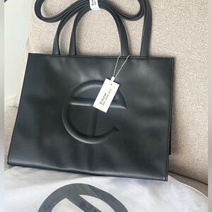 Medium Black Telfar Shopping Bag